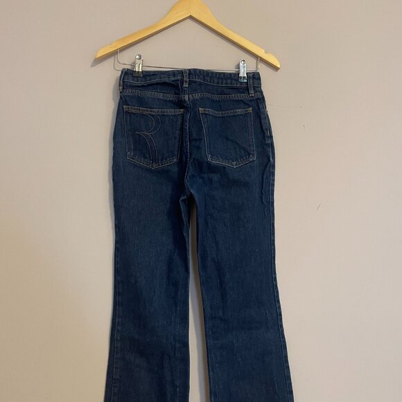 ROUJE Bastille High Rise Boot Cut Flare Jeans Button Fly 25 XS vintage - Picture 5 of 5
